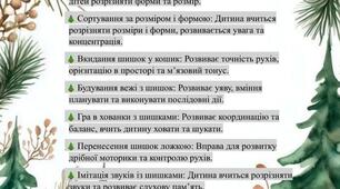 консультація для батьків Ігри з шишками