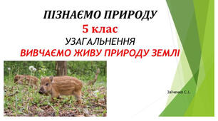5 клас. Презентація "Узагальнення: Вивчаємо живу природу Землі" НУШ