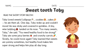 Текст для читання "Sweet tooth Toby"
