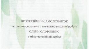 Професійний саморозвиток заступника директора у міжатестаційний період