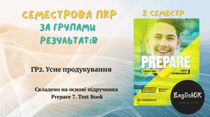 Speaking cards для 7 класу за підручником Prepare IІ семестр.