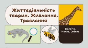 7 клас НУШ.  Життєдіяльність тварин. Живлення. Травлення