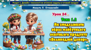 7 клас Урок 24. Тема 1.2 Як змоделювати образ майбутнього освітнього продукту «Великодній декор». Презентація.