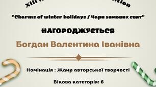 ХІІІ International competition «Чари зимових свят»