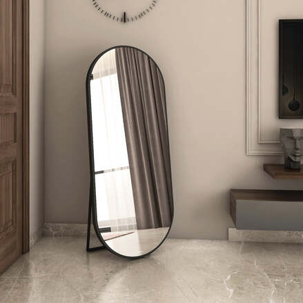 Capsule Standing Mirror with SS Frame | Corrosion Free | Premium Quali – Glazonoid