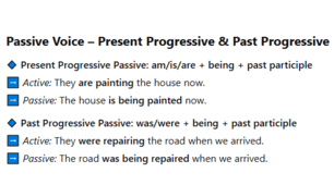 Passive Voice: Present & Past Progressive (Full Blast 7, unit 7c)