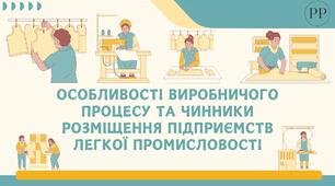 Презентація до уроку географії у 9 класі на тему «Особливості виробничого процесу та чинники розміщення підприємств легкої промисловості».