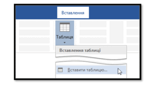 Оформлення таблиць