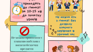 Постер "Правила поведінки учнів у гімназії"
