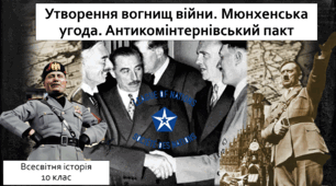 Утворення вогнищ війни. Мюнхенська угода. Антикомінтернівський пакт.