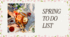 Spring to do list