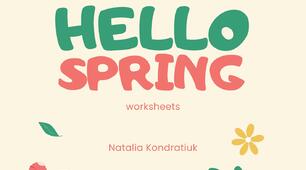 Hello Spring worksheet Привіт Весна, робочі сторінки