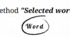 Method "Selected word"