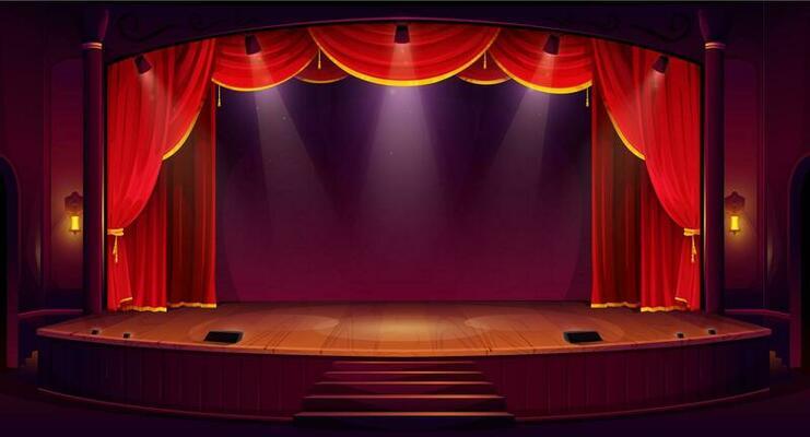 Stage Cartoon Vector Art, Icons, and Graphics for Free Download
