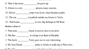 Relative clauses test.