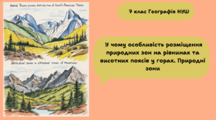 У чому особливість розміщення природних зон на рівнинах та висотних поясів у горах. Природні зони