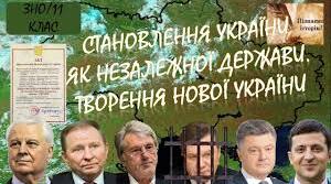 Контрольна робота. " Становлення, розвиток України як незалежної держави".