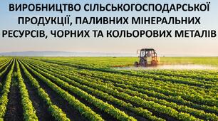 Презентація до уроку: "ВИРОБНИЦТВО СІЛЬСЬКОГОСПОДАРСЬКОЇ ПРОДУКЦІЇ, ПАЛИВНИХ МІНЕРАЛЬНИХ РЕСУРСІВ, ЧОРНИХ ТА КОЛЬОРОВИХ МЕТАЛІВ"