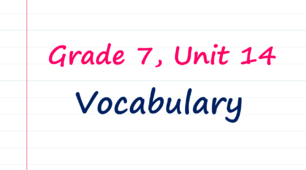 Prepare 7. Unit 14. Vocabulary