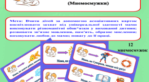Дидактична гра "Універсальна мама" (мнемосмужки)
