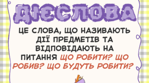 Наочний матеріал з теми "Дієслово"