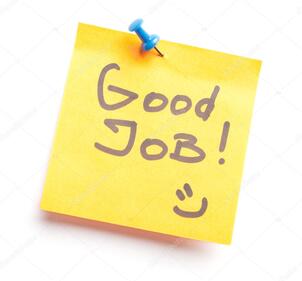 Kleverige nota met tekst good job op het — Stockfoto © agencyby #10960157