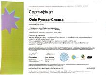  Сертифікат "Створюємо простір дитинства разом"