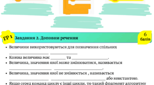 Діагностувальна робота з інформатики 6 клас 7 розділ ''Алгоритми та програми'' Ривкінд