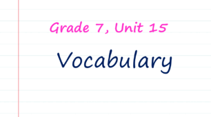 Prepare 7. Unit 15. Vocabulary