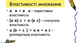 Властивості множення раціональних чисел