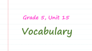 Prepare 5. Unit 15. Vocabulary