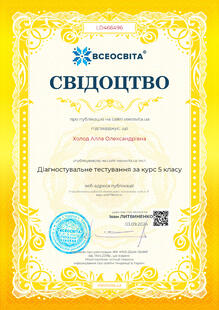  Свідоцтво