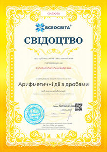  Свідоцтво