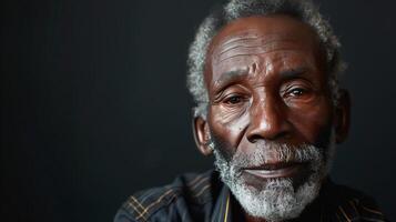 AI generated old african homeless man on black affected by job cuts 38525295 Stock Photo at Vecteezy