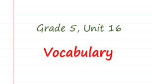 Prepare 5. Unit 16. Vocabulary