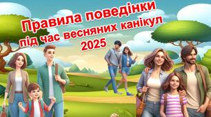 Презентація + Пам'ятка "Інструктаж. Правила поведінки під час весняних канікул 2025 р"