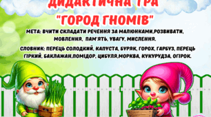 Дидактична гра "Город гномів"