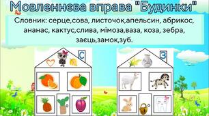 Автоматизація звуків.Мовленнєва вправа "Будинки".