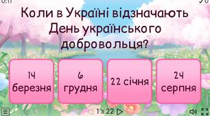 Інтерактивна гра "День українського добровольця"