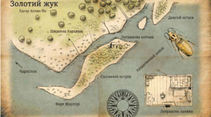 Читання мовчки уривка з тексту твору «Золотий жук» (с 178-179) 