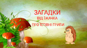 Загадки від їжачка про їстівні гриби
