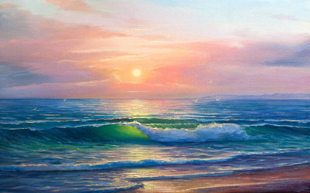 12,600+ Seascape Painting Stock Photos, Pictures & Royalty-Free Images - iStock | Abstract seascape painting