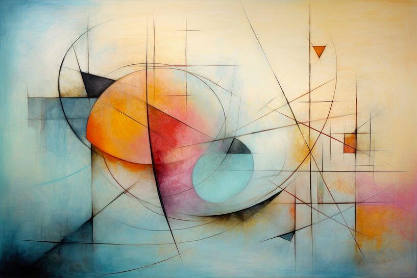 Abstract, pastel, geometric shapes by Joriali Abstract on canvas, poster, wallpaper and more