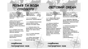 Географічні назви, 6 клас