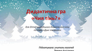 Дидактична гра "Чия тінь?"