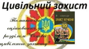 Тематичне оцінювання за розділом "Основи цивільного захисту"