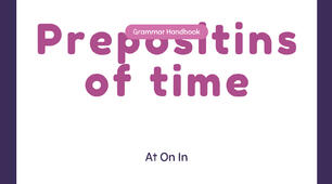 Prepositions of time