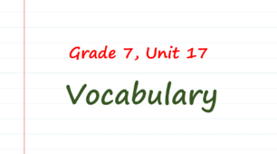 Prepare 7. Unit 17. Vocabulary