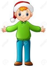 Illustration Of Happy Boy Cartoon Wearing Green Christmas Sweater Royalty Free Cliparts, Vectors, And Stock Illustration. Image 92266524.