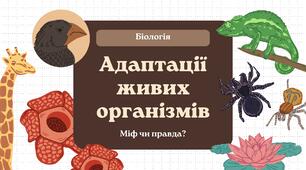 Адаптації живих організмів. Міф чи правда?